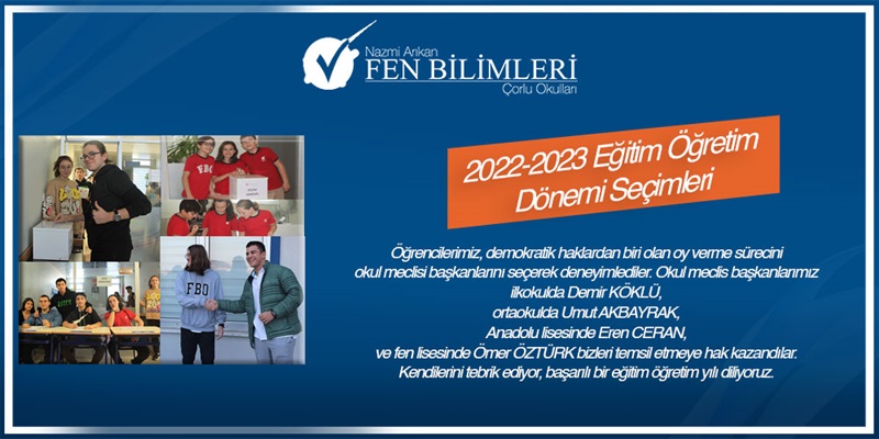 2022-2023 Eğitim Öğretim  Dönemi Seçimleri