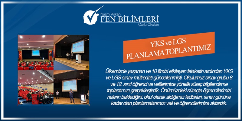 YKS ve LGS   PLANLAMA TOPLANTIMIZ